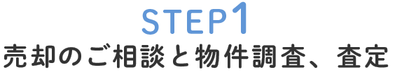 STEP1売却のご相談と物件調査、査定